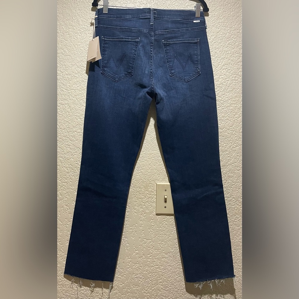Mother Jeans NWT Mid Rise Dazzler Ankle Fray Fancy Meeting You Here Size 31 - Picture 6 of 10